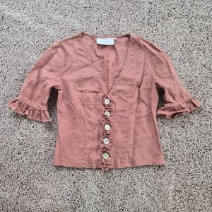 The Wolf Gang 100% Linen Top